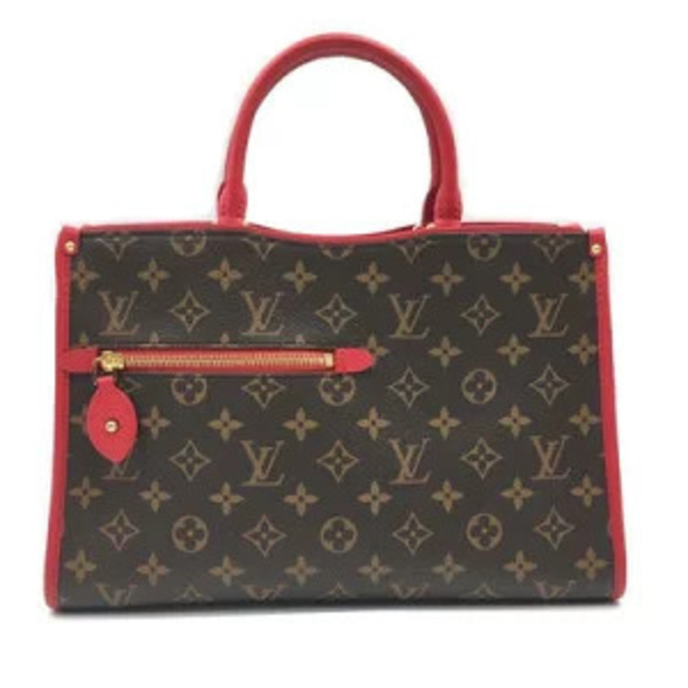 LOUIS VUITTON Popincourt Monogram Canvas Brown Red - Picture 1 of 9